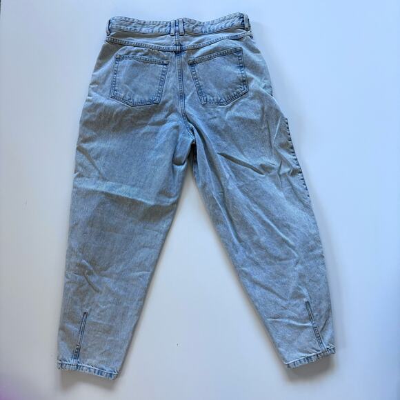 H&M Women's Size 10 Tapered Leg Denim Jeans Light Wash High Rise - Picture 7 of 12